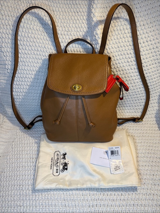 Coach Handbags - Coach Park Drawstring Backpack Tan